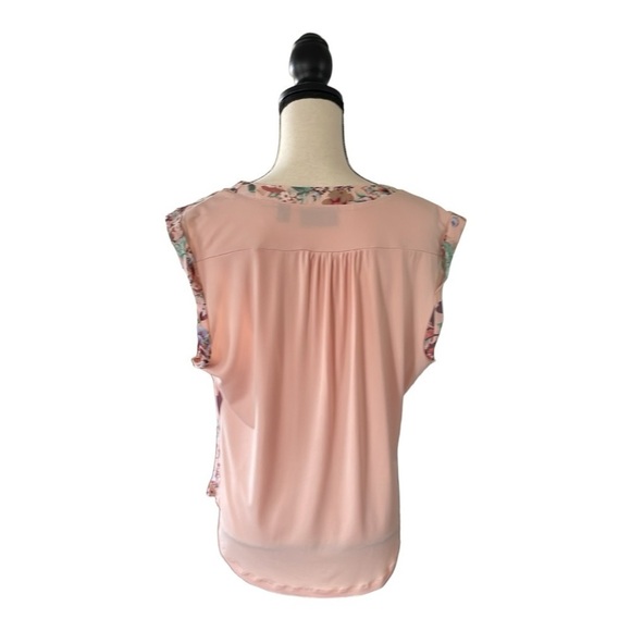 ♥️7th Ave New York & Co♥️Short Sleeve floral Top, size (Large) - Picture 4 of 7